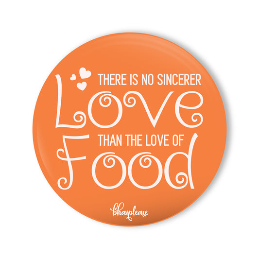 Love Food Round Fridge Magnet