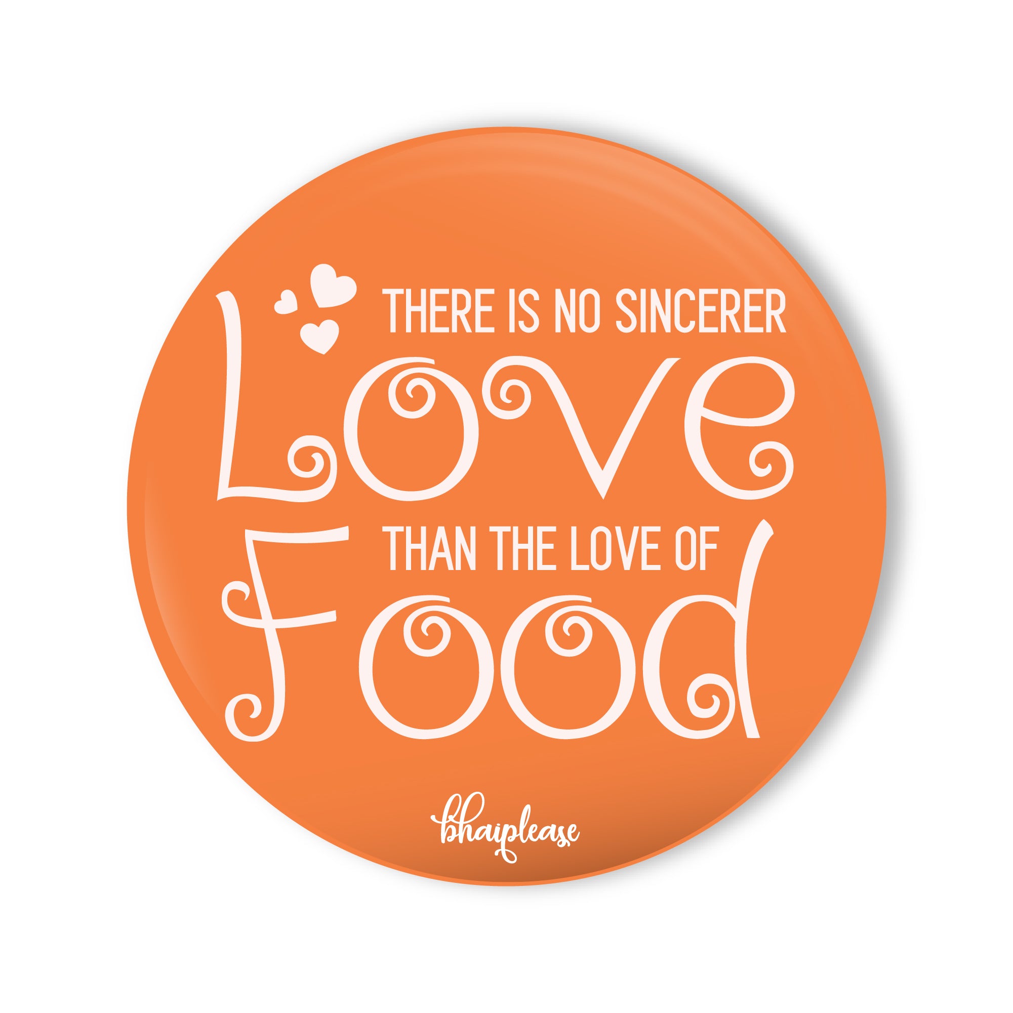 Love Food Round Fridge Magnet