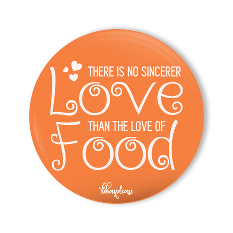 Love Food Round Fridge Magnet