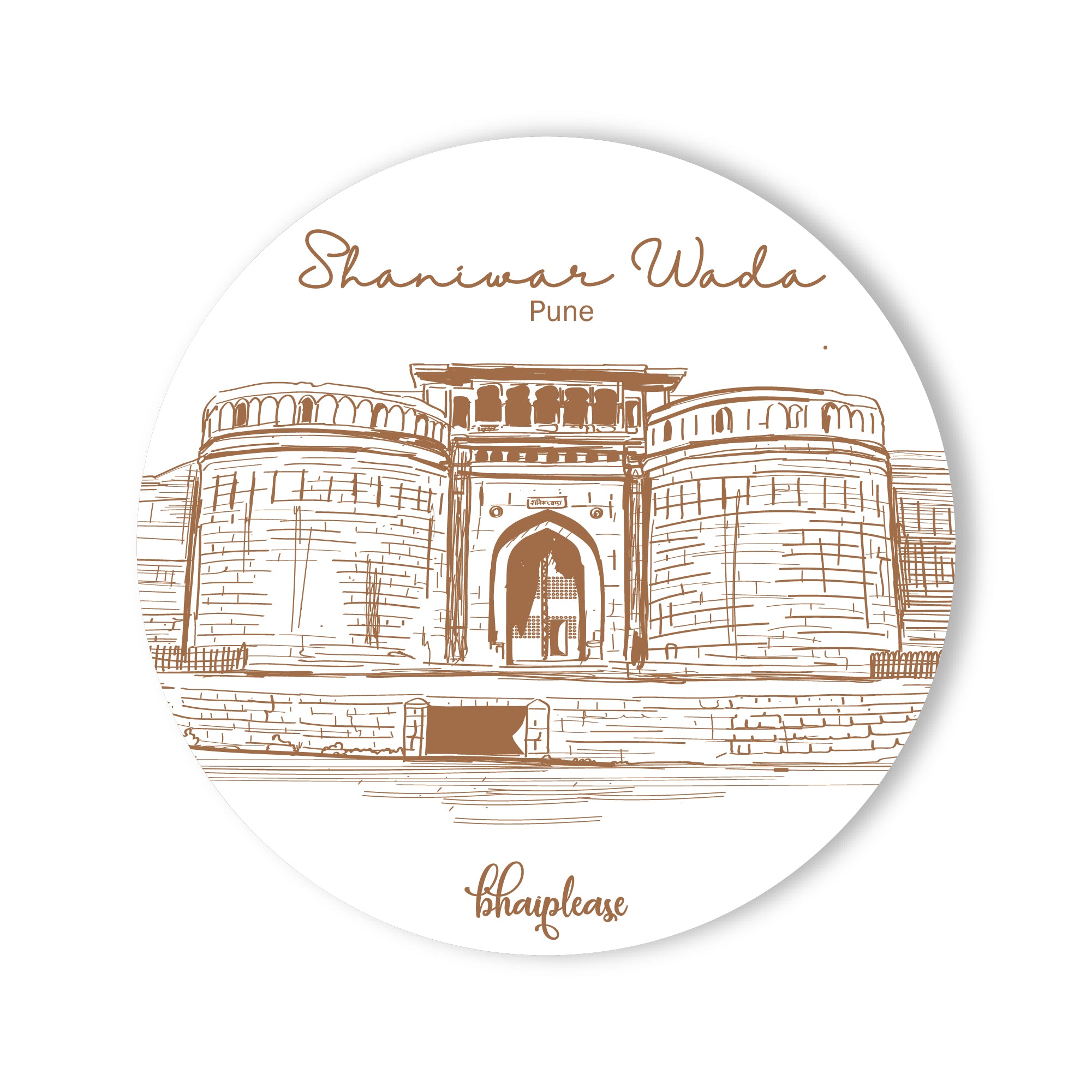 Shaniwar Wada Round Fridge Magnet