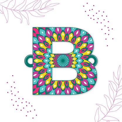 Alphabet B Wooden Rakhi