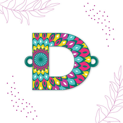 Alphabet D Wooden Rakhi