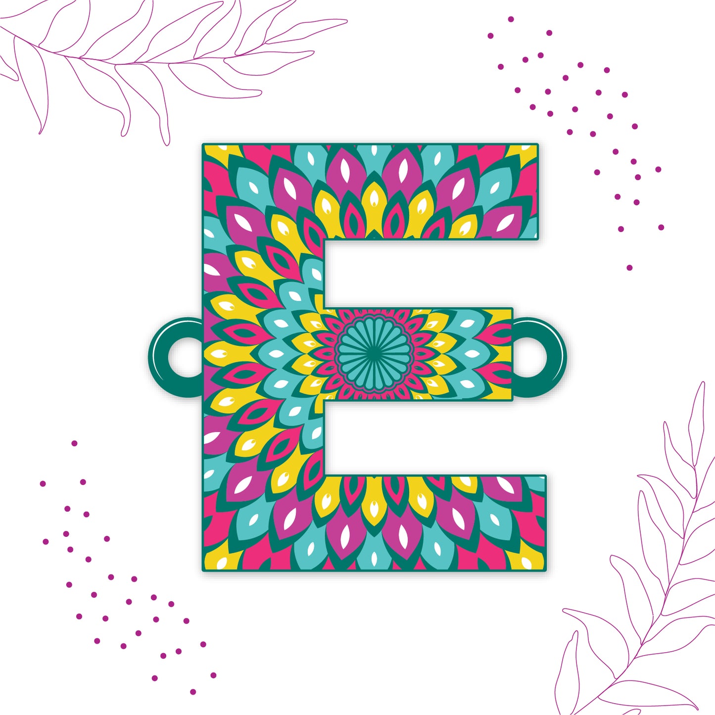 Alphabet E Wooden Rakhi