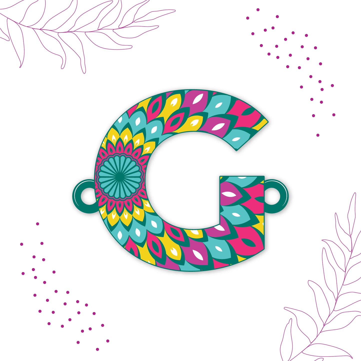 Alphabet G Wooden Rakhi