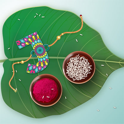 Alphabet J Wooden Rakhi