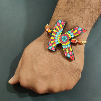 Alphabet K Wooden Rakhi