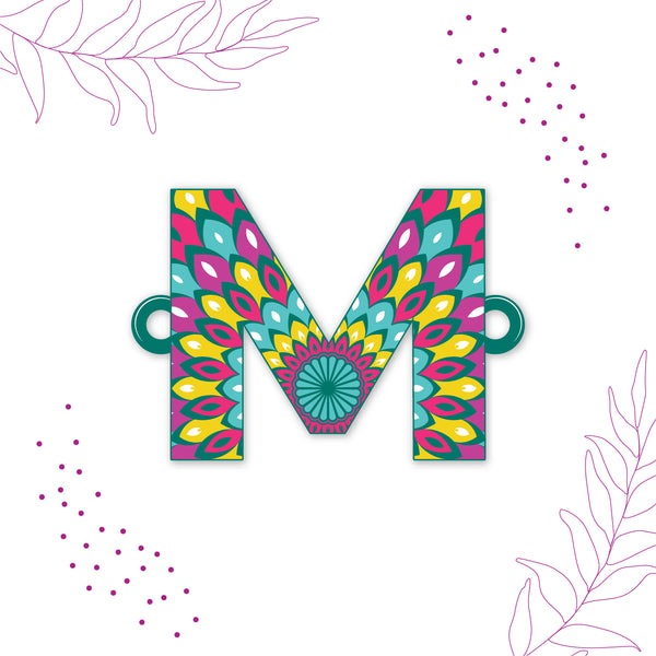 Alphabet M Wooden Rakhi