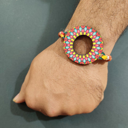 Alphabet O Wooden Rakhi