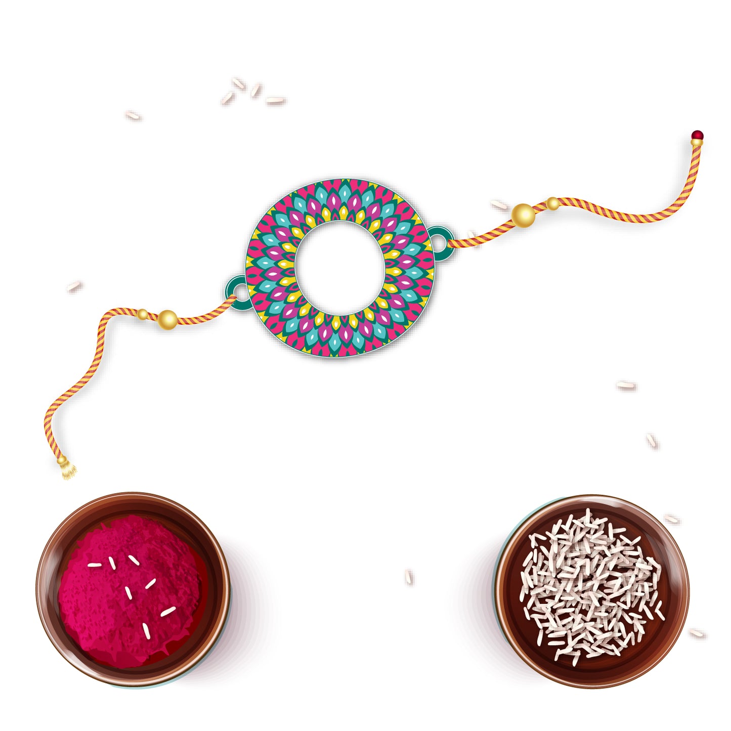 Alphabet O Wooden Rakhi