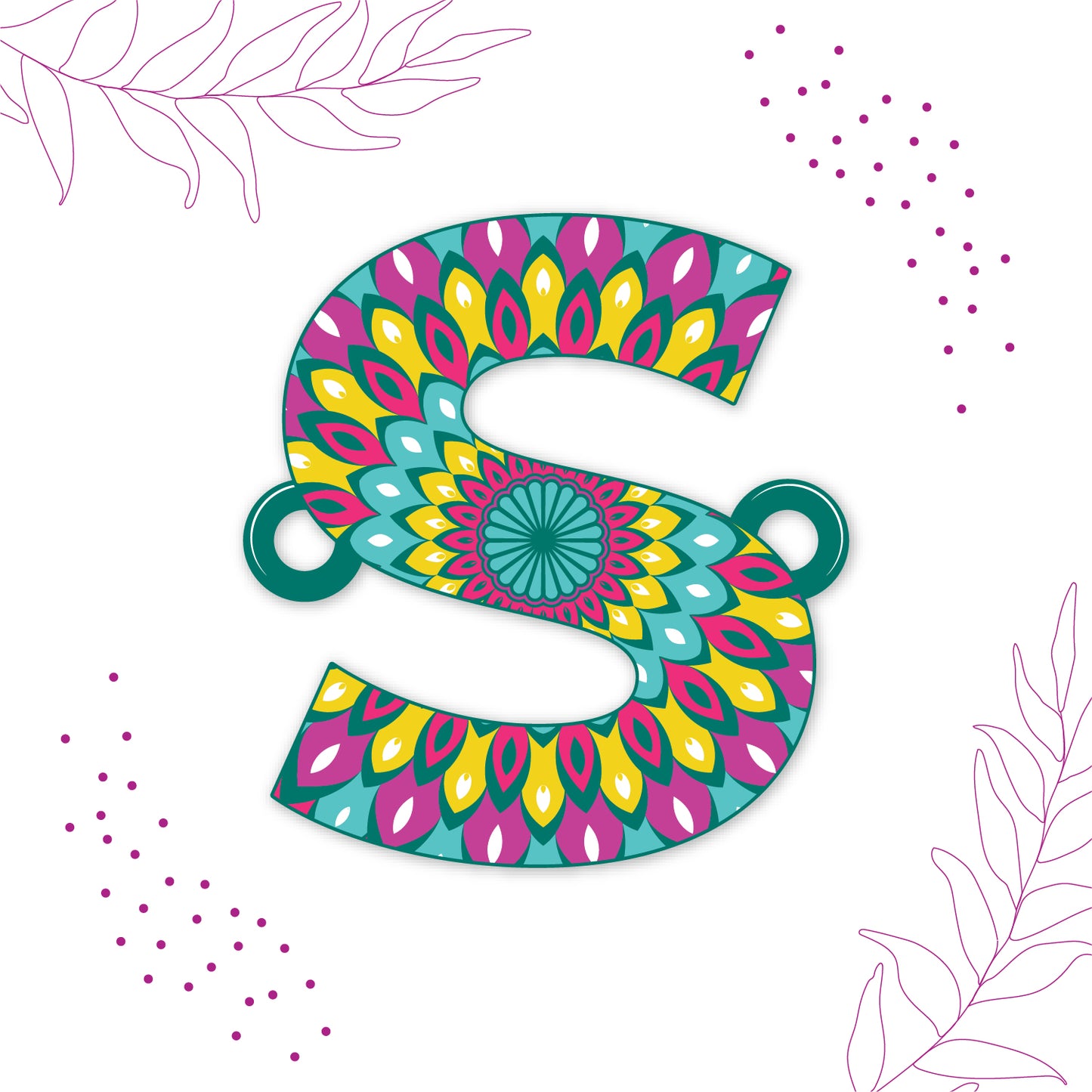 Alphabet S Wooden Rakhi