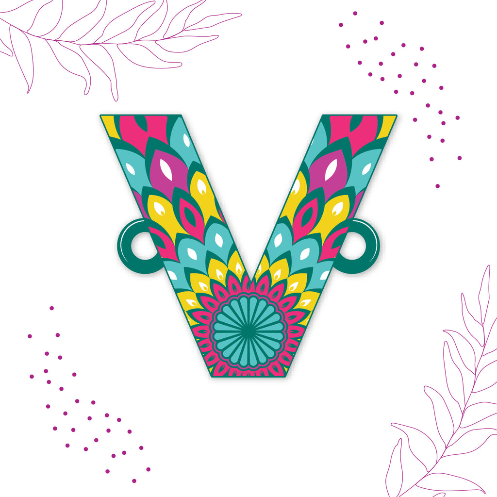 Alphabet V Rakhi for Brother , Bhaiya , Bhai – Bhai Please India