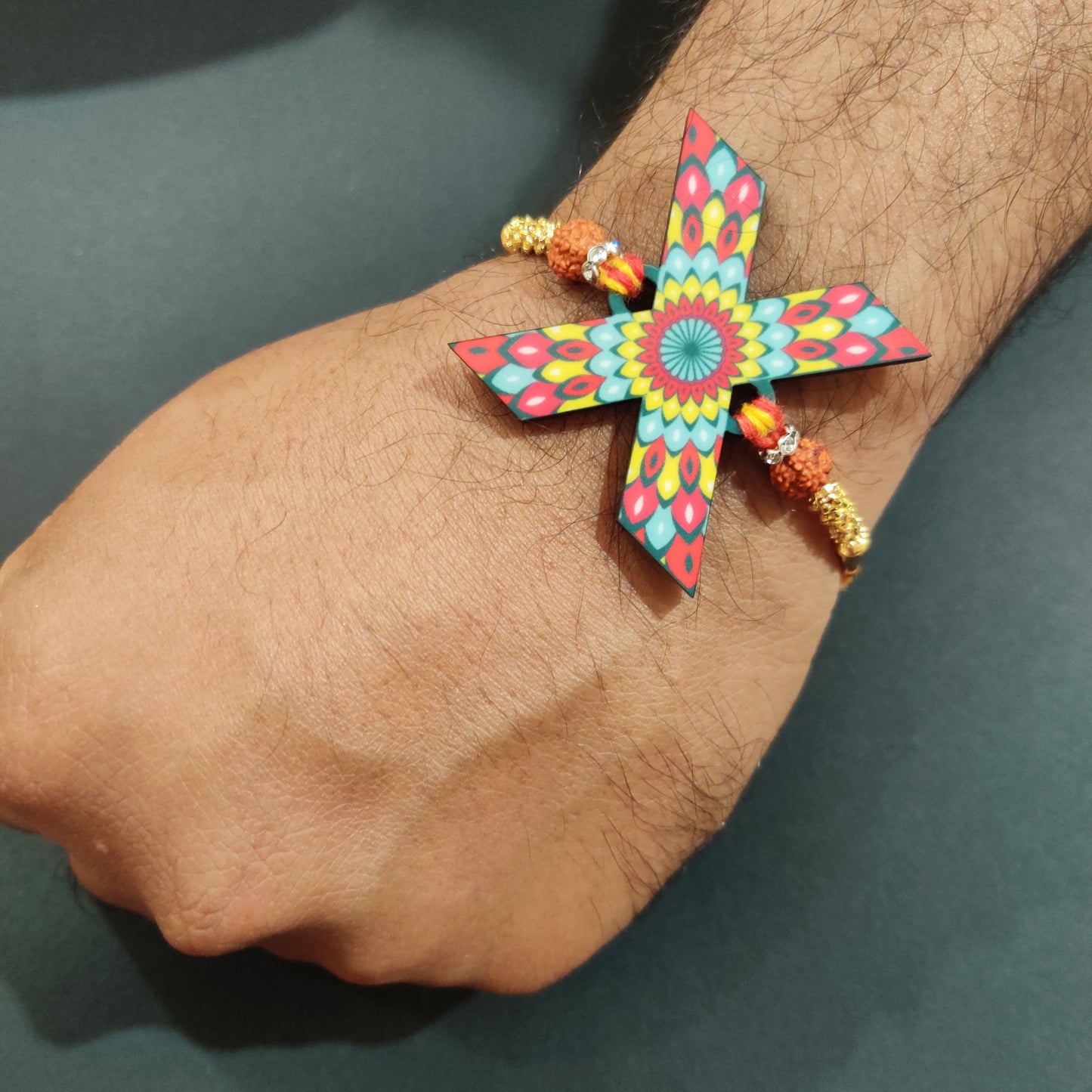 Alphabet X Wooden Rakhi