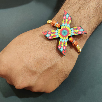 Alphabet X Wooden Rakhi