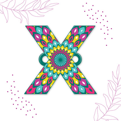 Alphabet X Wooden Rakhi