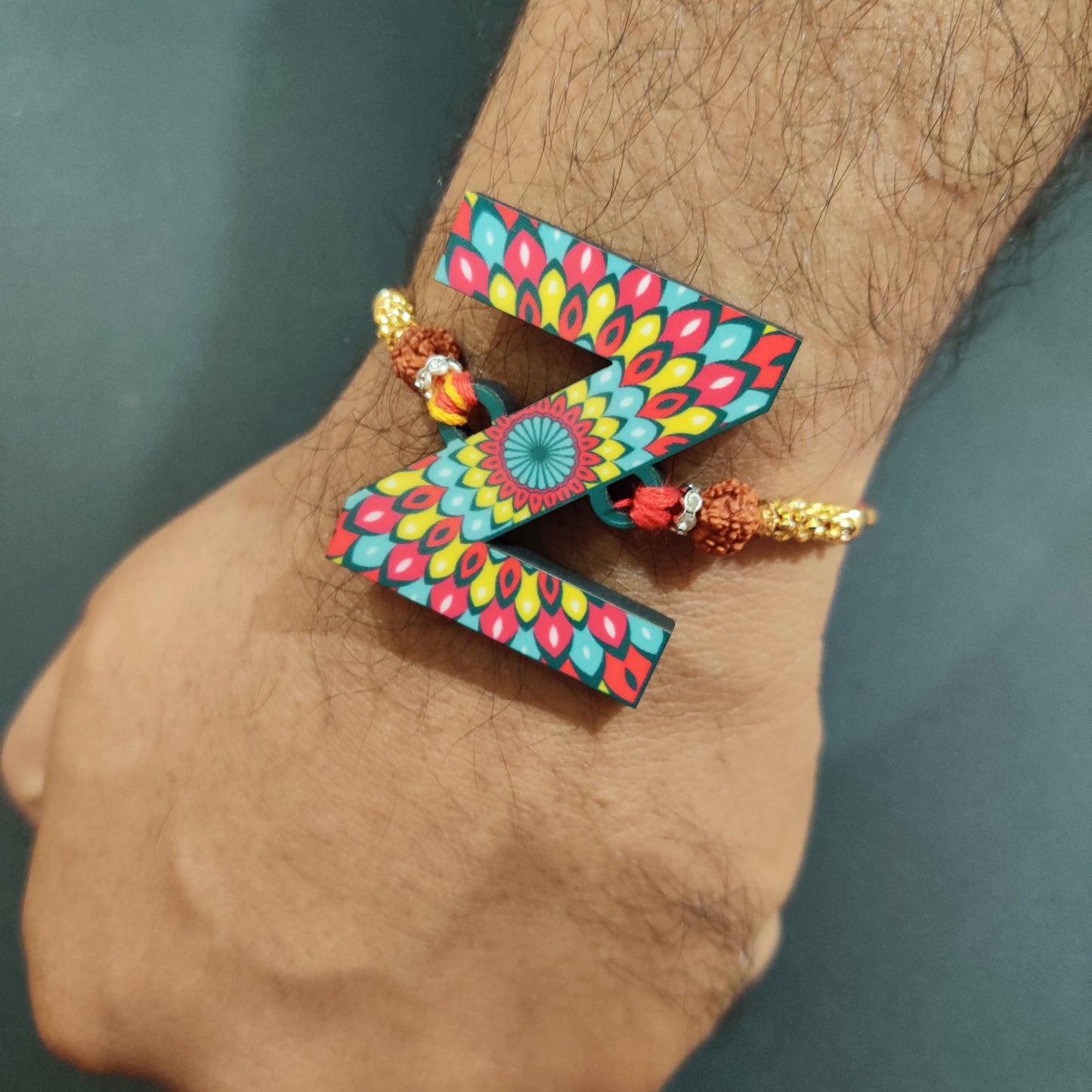Alphabet Z Wooden Rakhi