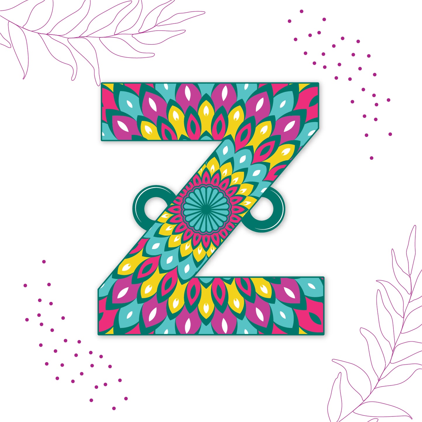 Alphabet Z Wooden Rakhi