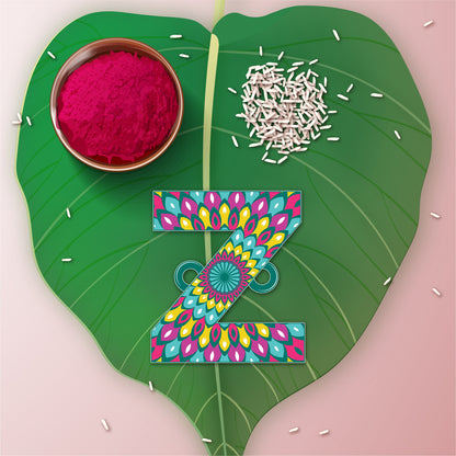 Alphabet Z Wooden Rakhi