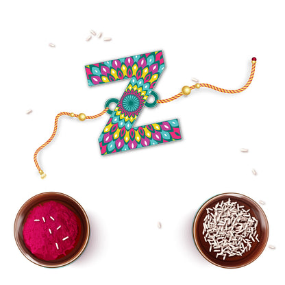 Alphabet Z Wooden Rakhi