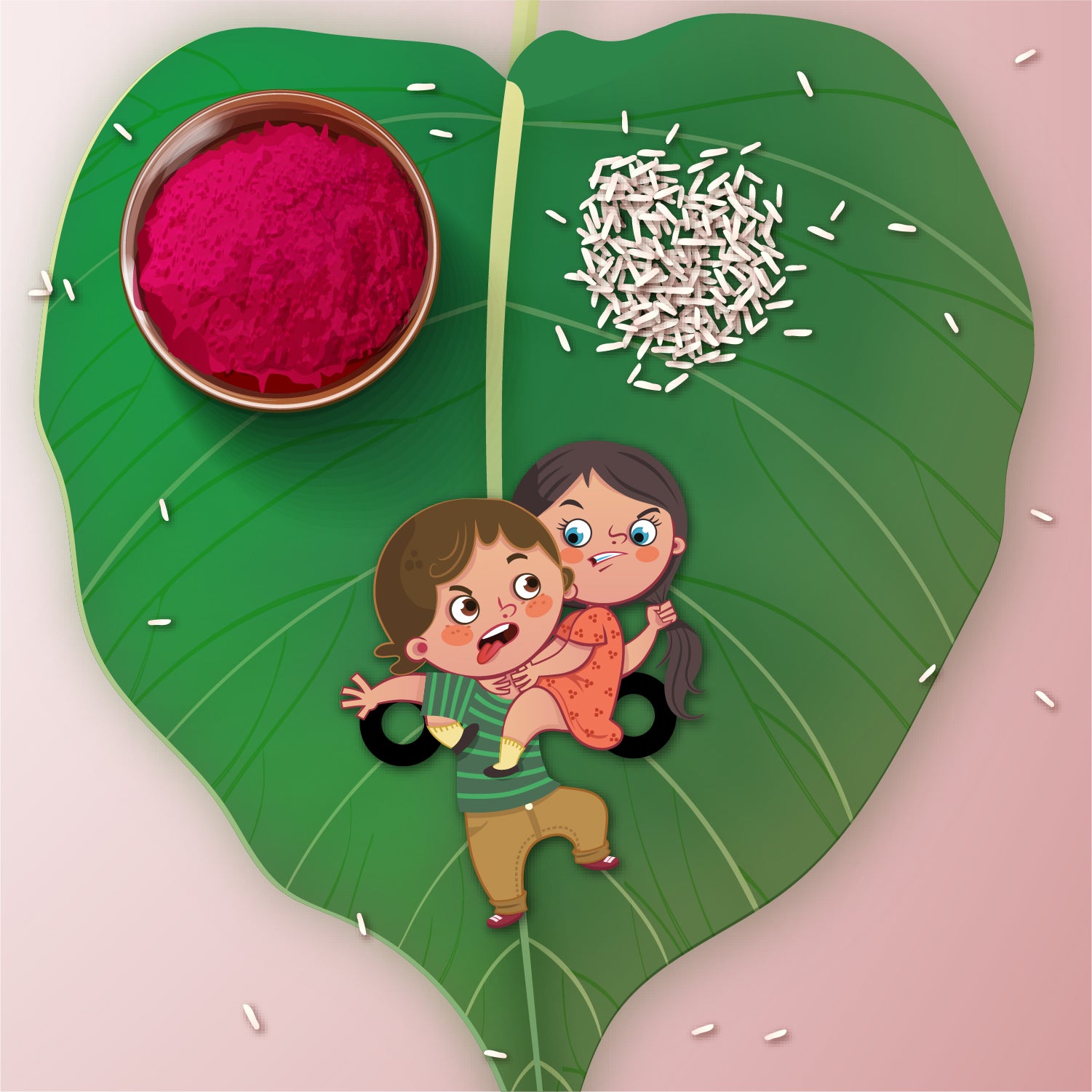 Detailed view of the natural wood grain and smooth finish of the 'Annoying Brother' Rakhi pendant.