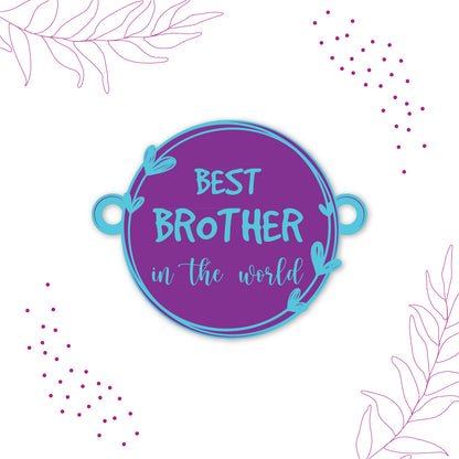 Thoughtful gift packaging for Best Brother in the World Wooden Rakhi with Rudraksha.