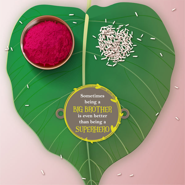 Being Big Brother is better than being Superhero Wooden Rakhi