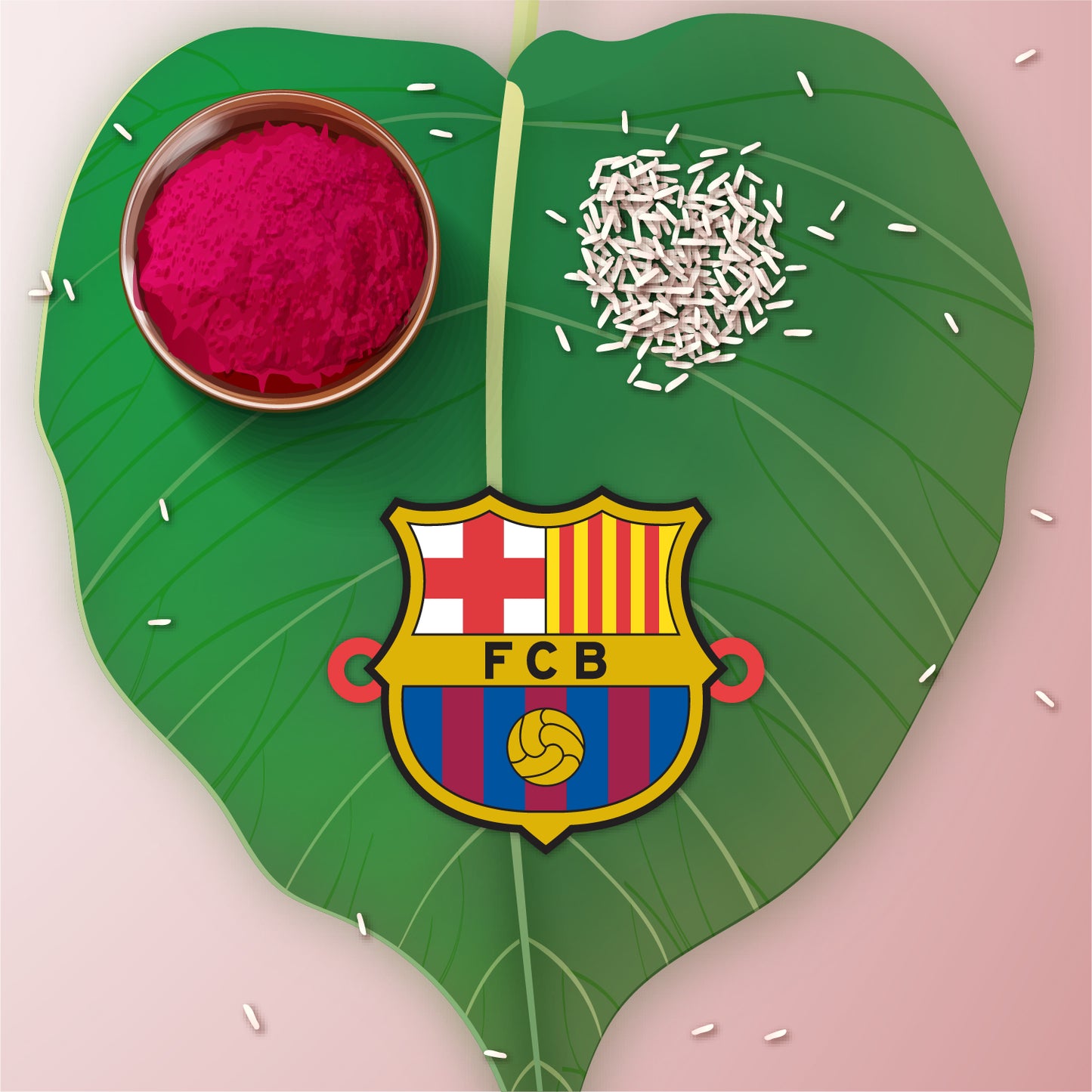 FC Barcelona Wooden Rakhi with Rudraksha | Barca Rakhi for Bro | Shop Online India