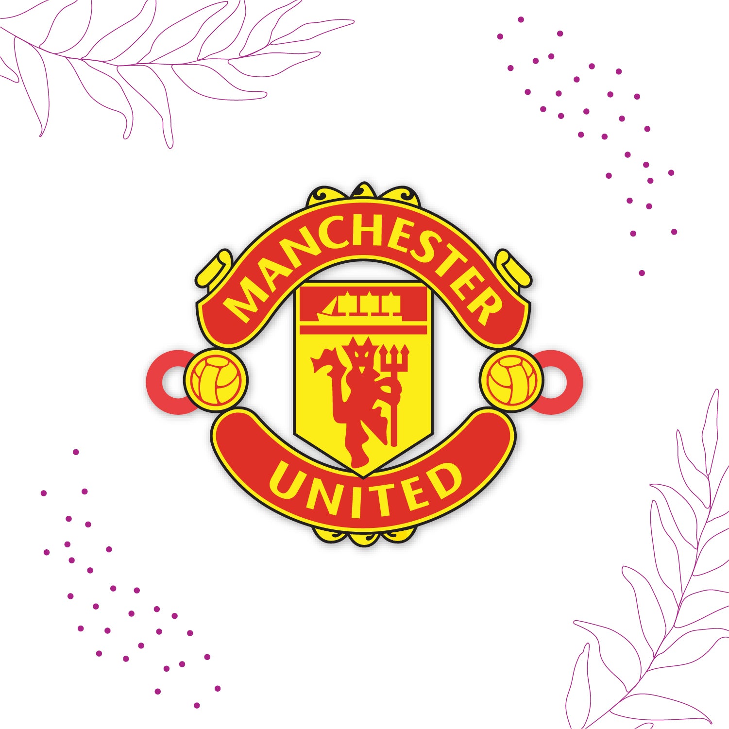 Sports-themed gift packaging for Manchester United Wooden Rakhi with Rudraksha.