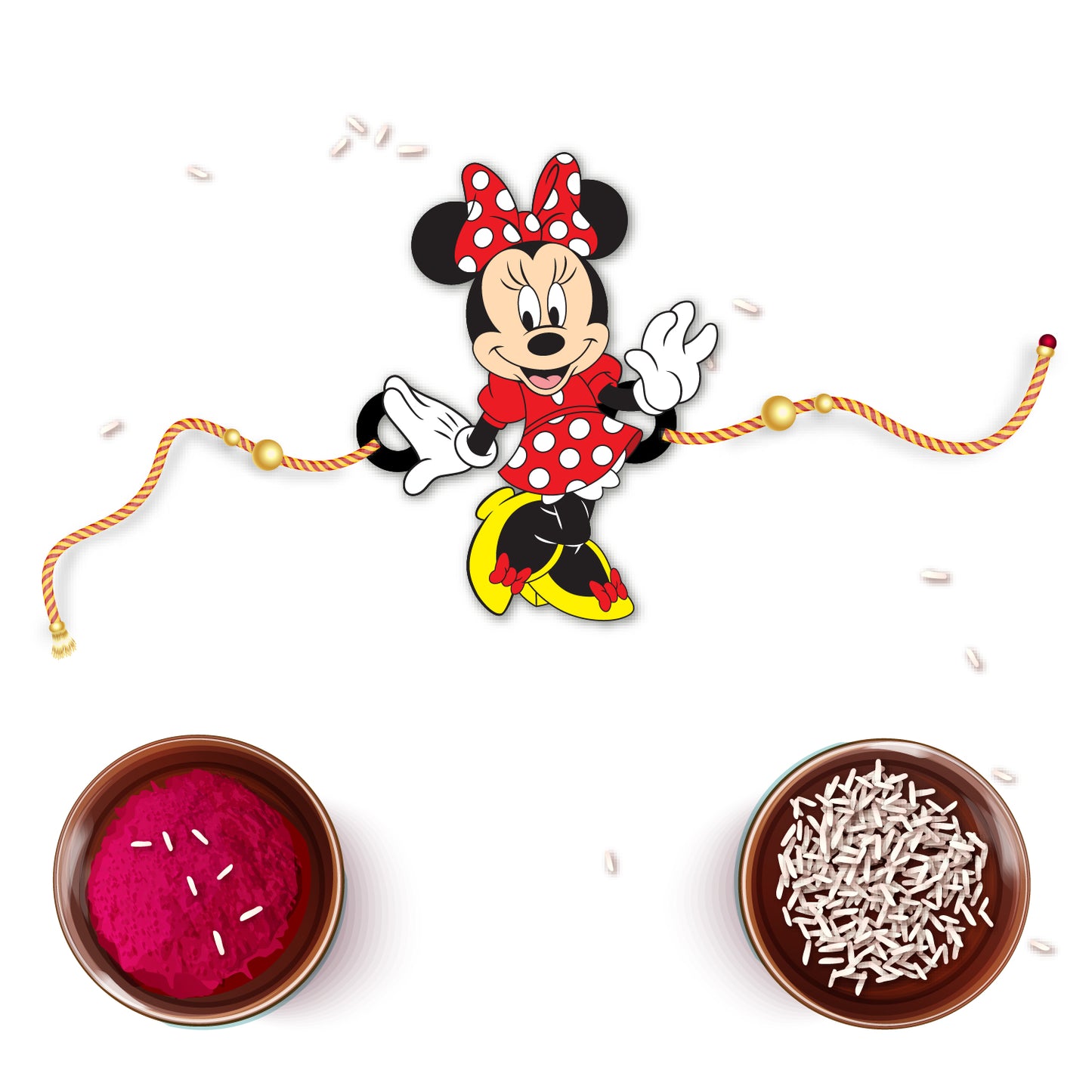 Minnie Wooden Rakhi/Lumba