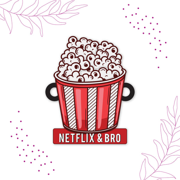 Netflix and Bro Wooden Rakhi for Brother , Bhaiya , Bhai , Boys