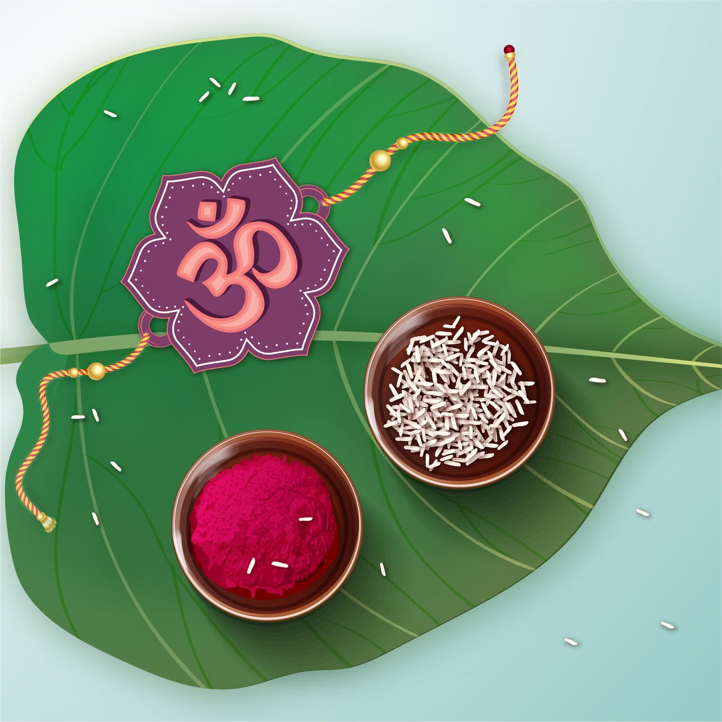 Sacred Om Rakhi – wooden Rakhi for Raksha Bandhan India