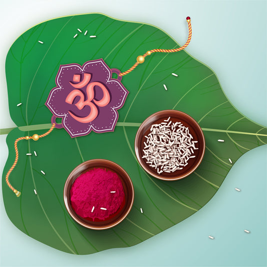 Sacred Om Rakhi – wooden Rakhi for Raksha Bandhan India