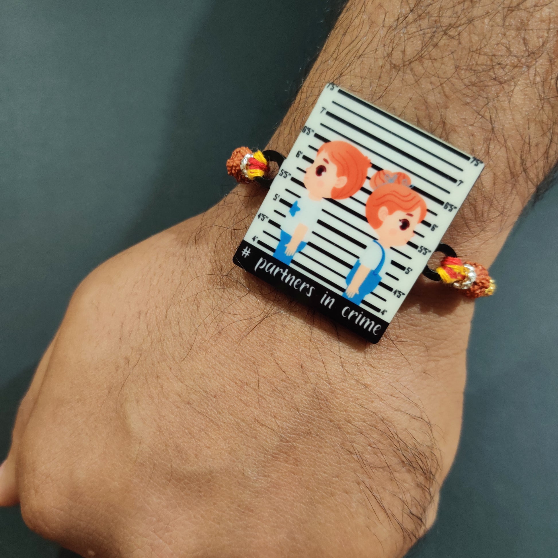 Eco-friendly Rakhi with spiritual Rudraksha and quirky message