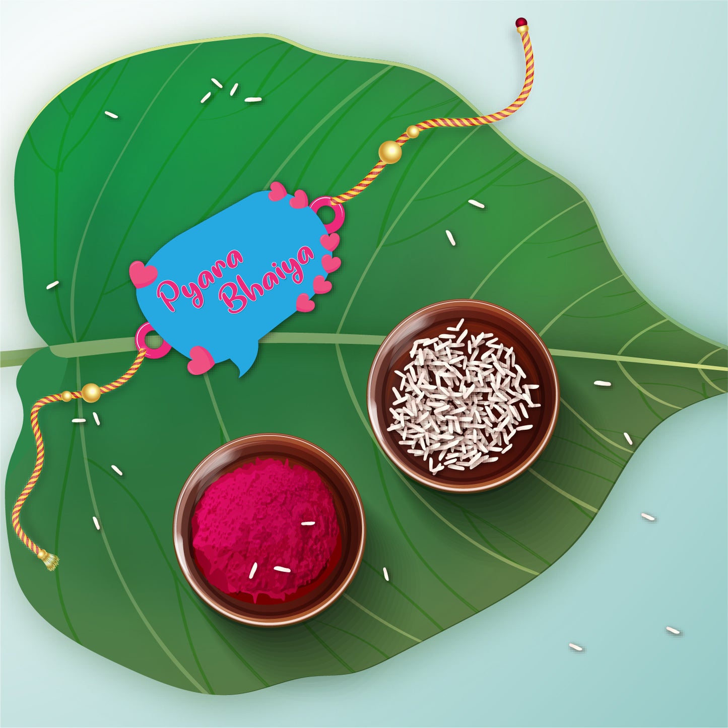 Eco-friendly Rakhi for Raksha Bandhan with Rudraksha thread