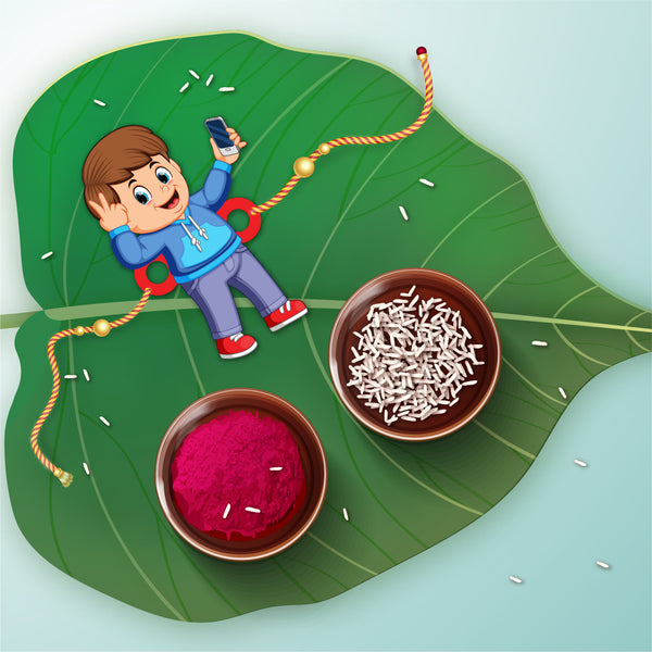 Selfie Wala Bhai Wooden Rakhi