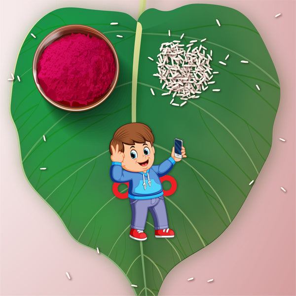 Selfie Wala Bhai Wooden Rakhi