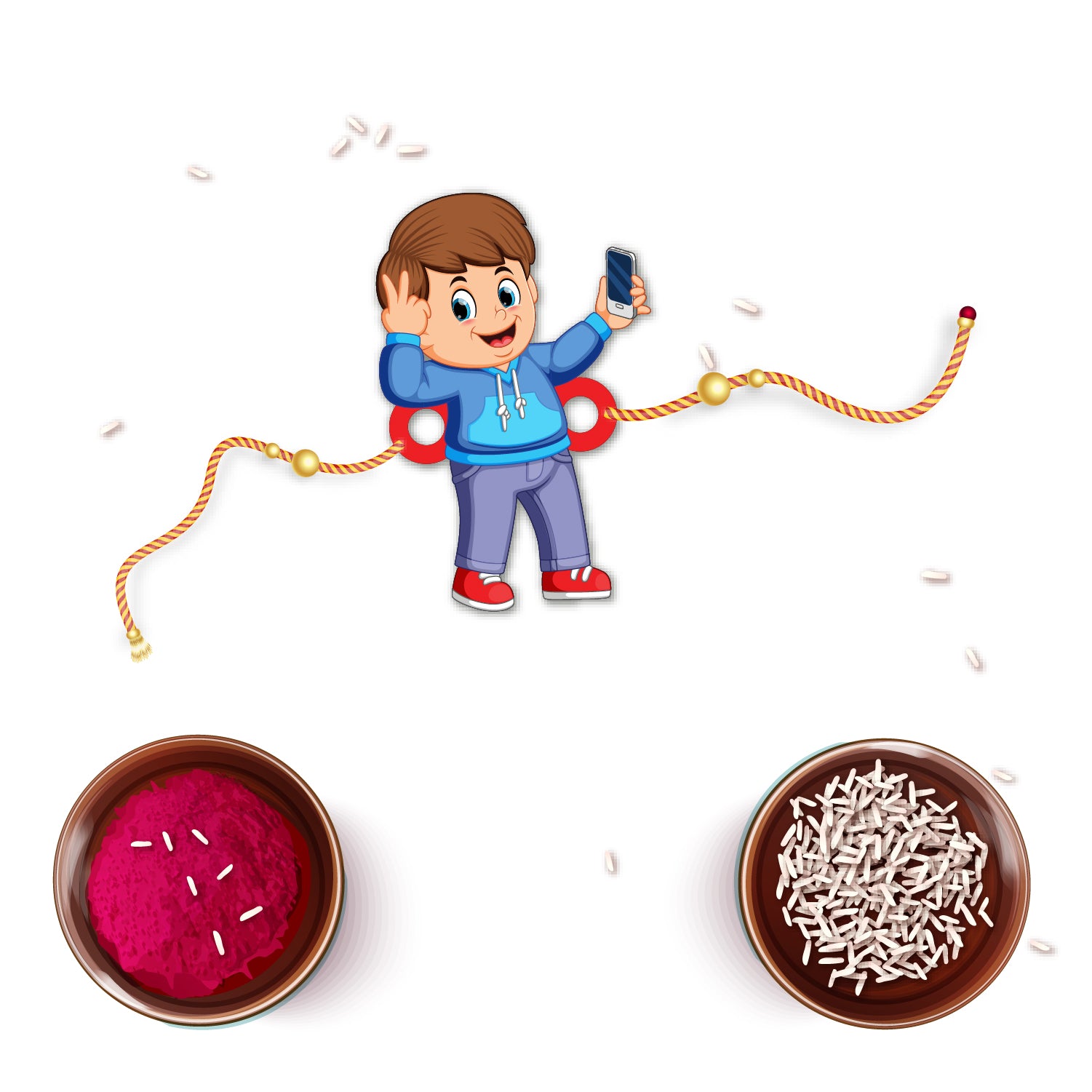 Selfie-themed Rakhi – wooden Rakhi for stylish brother