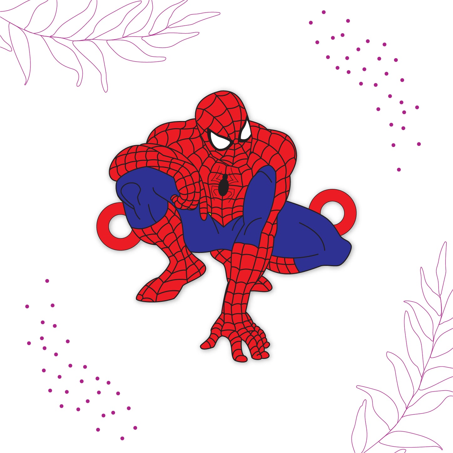 Spiderman Wooden Rakhi with Rudraksha | Superhero Rakhi for Kids & Bro | Shop Online India