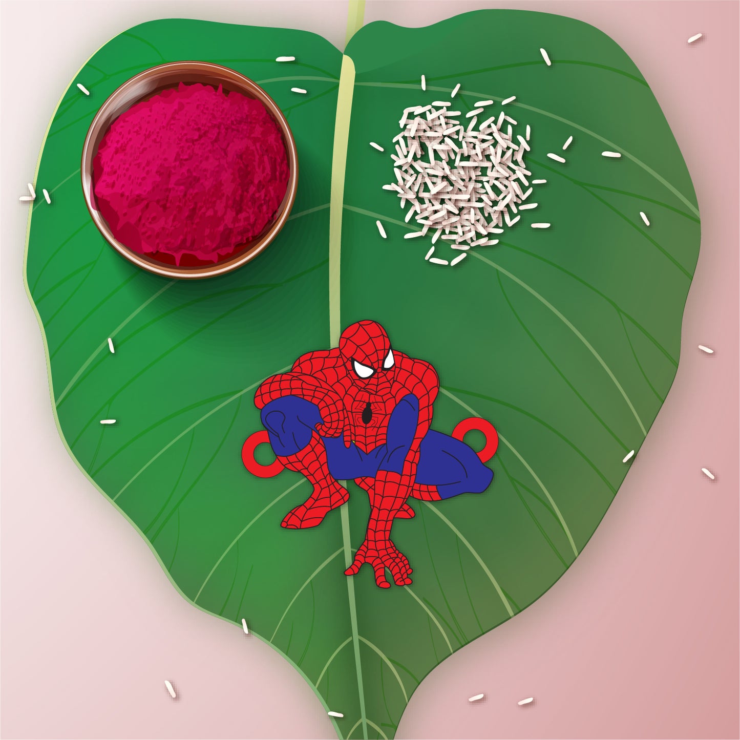 Spiderman Wooden Rakhi with Rudraksha | Superhero Rakhi for Kids & Bro | Shop Online India