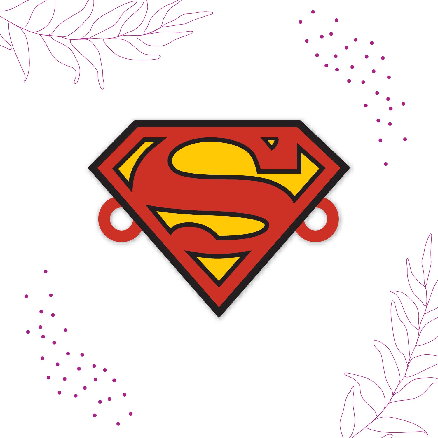Heroic gift packaging for Superman Wooden Rakhi with Rudraksha