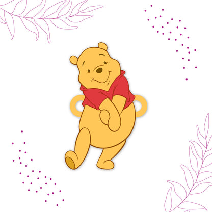 Adorable gift packaging for Winnie Pooh Wooden Rakhi with Rudraksha