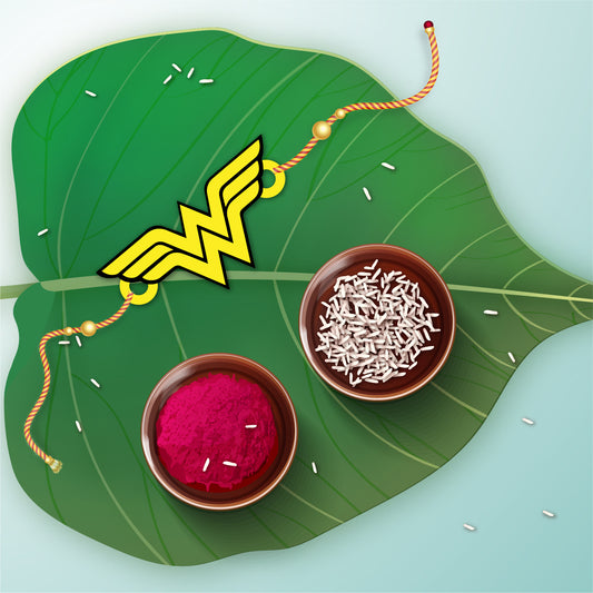 Wonder Woman Wooden Rakhi/Lumba