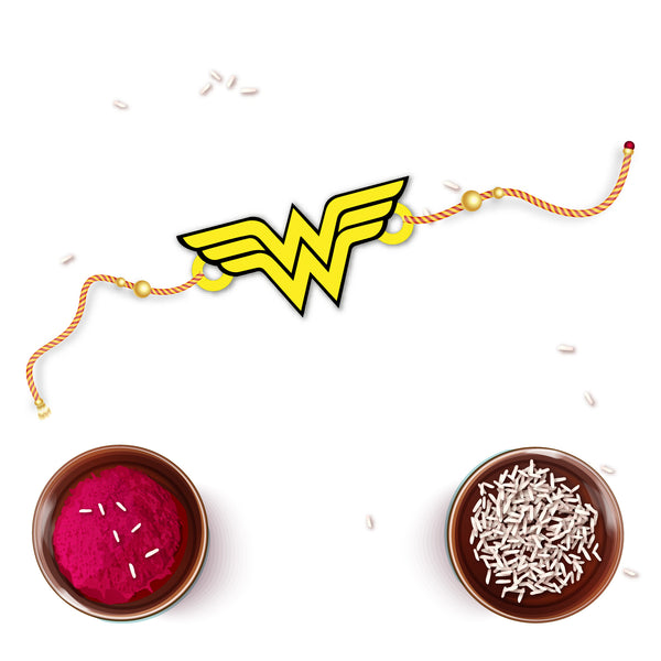 Wonder Woman Wooden Rakhi/Lumba