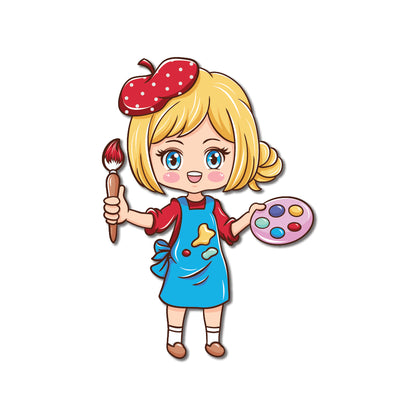 Unique artist-themed magnet