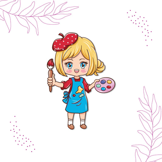 Creative artist magnet for your refrigerator