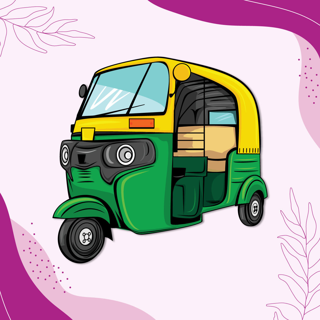 Small auto-themed magnet for a souvenir collection.