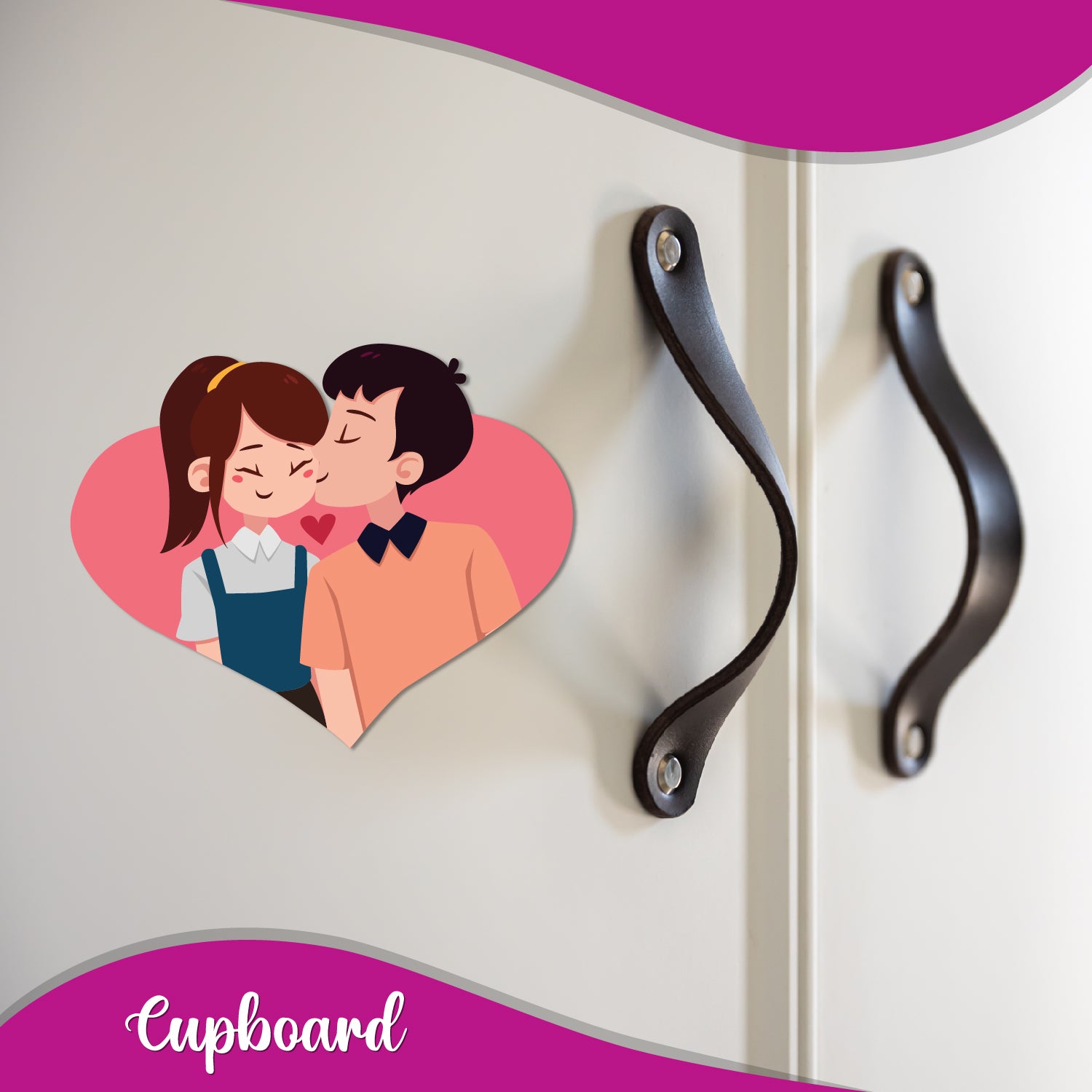 Unique love themed love couple fridge magnet with premium finish