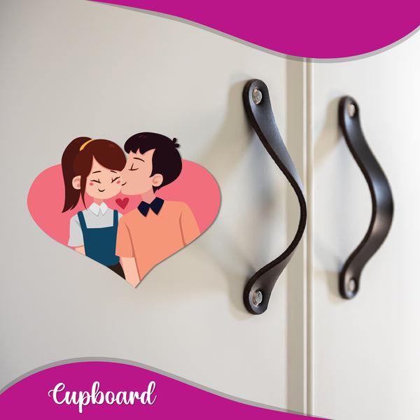 Love Couple Wooden Fridge / Refrigerator Magnet