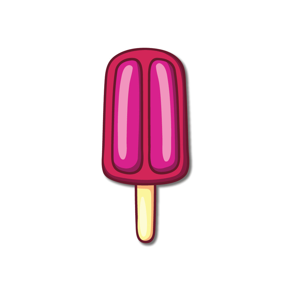 Ice cream lovers pink stick fridge magnet