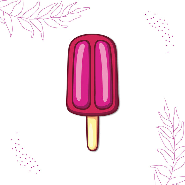 Icecream (Pink) Wooden Fridge / Refrigerator Magnet