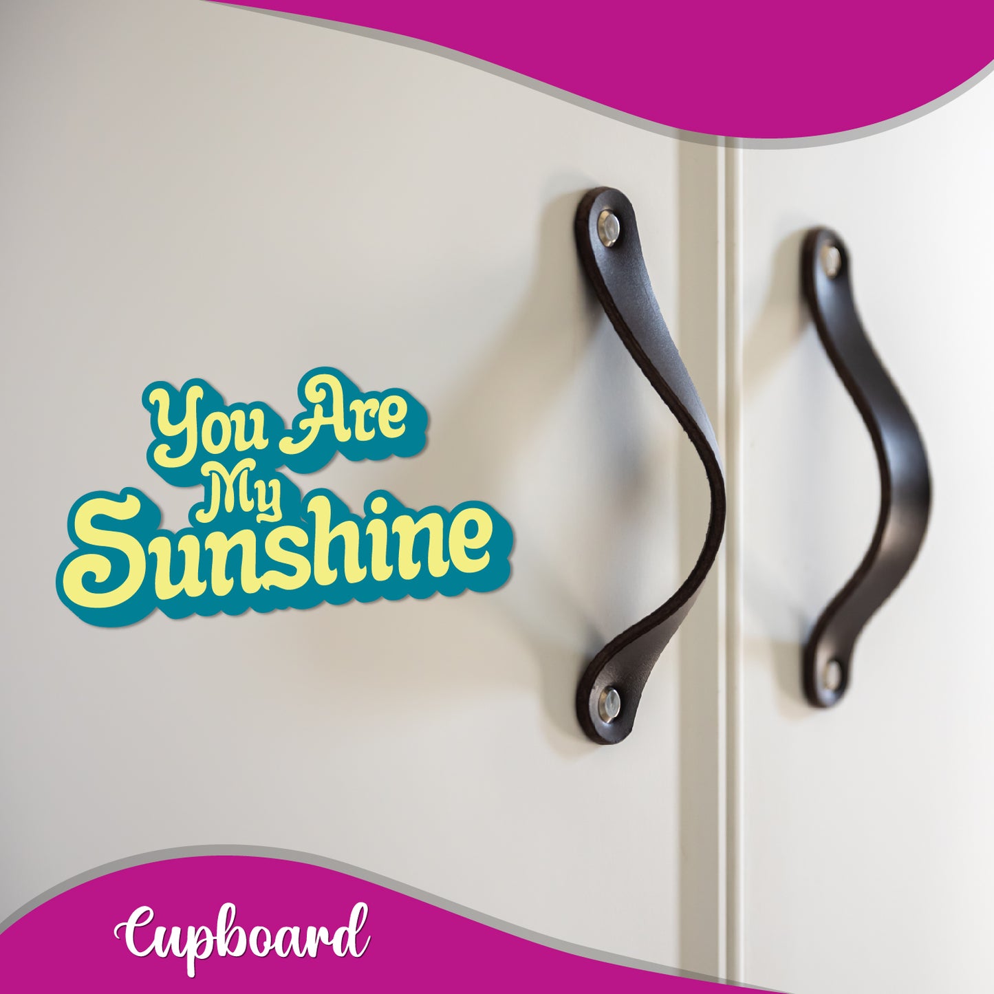 Yellow and bright romantic quote magnet.